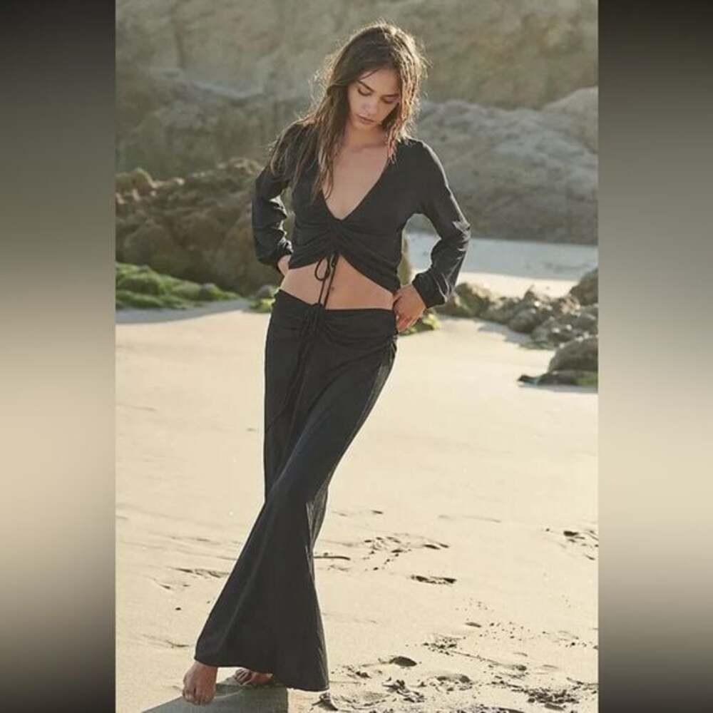 Free People Black Two-Piece Skirt Set